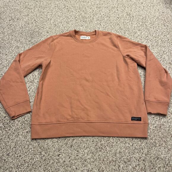 Abercrombie & Fitch Soft A & F Fleece Crewneck Sweatshirt Pink Sz XL Cozy Lounge - Picture 1 of 6